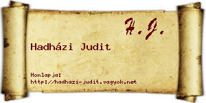 Hadházi Judit névjegykártya